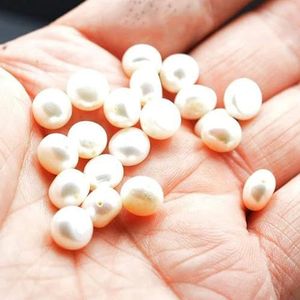 25 stuks echte natuurlijke parels kralen zoetwaterparel kraal losse perles voor doe-het-zelf armband ketting sieraden maken-oranje