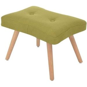 JAVYPPT Ottomans Krukken Voetkruk Ottomaanse Voetsteun Scotton Linnen Kan Worden Gemonteerd Schoenbank Sofa Kruk Voetbank Houten Kruk, 55 * 36 * 37 cm (Groen)