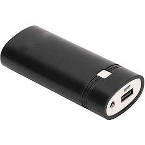 Batterijlader Power Bank Shell, Modieus Veilig Lichtgewicht 2x18650 DIY Power Bank Box Universeel voor Smartphone(zwart)