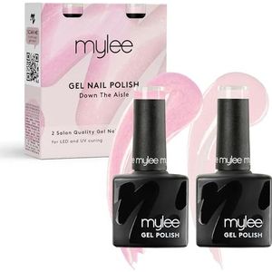 Mylee Gel Nagellak Set 2x8ml [Down The Isle] - UV/LED Soak-Off Nail Art, Manicure en Pedicure, Professioneel en Thuisgebruik, Langdurig, Vegan & Cruelty-Free