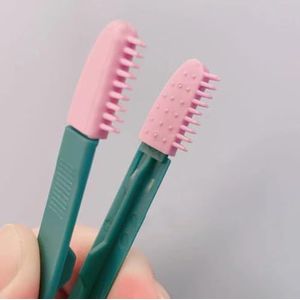 Kat hoofd borstel | Cat acne Cleaner Pet Eye Comb Brush | Tear Stain Remover Comb | Zachte lijmborstel