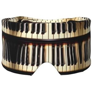Pianotoetsen Print Oogschaduw Cover voor Dutje Reizen Yoga, Oogdekking Blinddoek Reizen Kantoor Dutje Vliegtuig