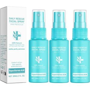 Hypochlorous Acid Face and Skin Spray, Safe for use on Acne Prone Skin, Soothing Facial Spray for Sensitive Skin, Hydrating Face Mist, Skin Renew Toner (3 Pcs)