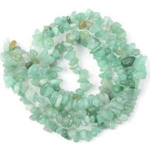 Natuursteen Chip kralen 3-5-8-12mm onregelmatige kiezel kralen voor sieraden maken vrije vorm kralen DIY ketting armband 15''-groene aventurijn 8-12mm