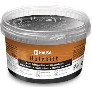 HAUSA - Houtvuller - Zwart - 250 g - Voor het Repareren van Houtschade - Sneldrogend