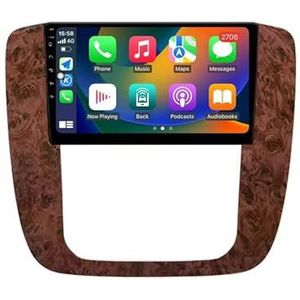 Android autoradio voor GMC Yukon Chevrolet Tahoe Silverado 2007-2012, 9 inch touchscreen autoradio Autoaccessoires met GPS Bluetooth FM RDS HiFi WiFi(F1 1+32G)