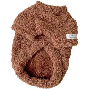 Warme effen huisdieren Hondensweaters for kleine honden Truien Teckeltruien for kleine en middelgrote honden Hondenproducten (Color : Brown, Size : XL)