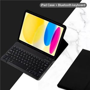 Geschikt for iPad 10e generatie 2022 10,9 inch hoes met toetsenbord, afneembaar draadloos Bluetooth-toetsenbord + tablethoes Geschikt for iPad 10e generatie(Multidiag pro BT,Korean keyboard)