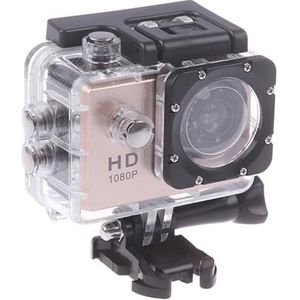 Full HD 1080P waterdichte actiecamera Mini draagbare DV-camcordervideo for buitensportduikcamera(Gold)