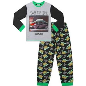 Jongens Star Wars Baby Yoda The Mandalorian Power Nap Pyjama Set, Grijs, 9-10 jaar