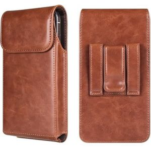 Grappig pakket Compatibel met iPhone 5 14 13 12 11 Pro XRVerticale riemclip Telefoonholster, lederen telefoondraagtas Compatibel met Galaxy S23,S22,S20 5G,s10e Riemclip Holster(Kahverengi)