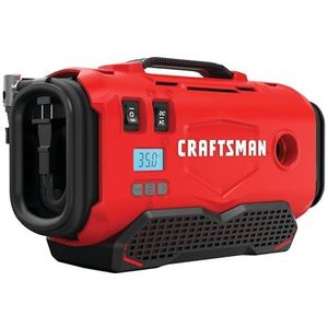 CRAFTSMAN V20 Tire Inflator, Portable Air Compressor, 3 Modes: Cordless, 120V Corded, and 12V Car Adapter, Air Pump, Battery Sold Separately (CMCE520B)