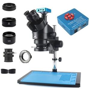 PCB Solderen Reparatie Lab Industriële 3.5-90X Simul-focal Trinoculaire Stereo Microscoop 4K 48MP 55MP USB Digitale VGA HDMI Camera(4K 48MP-03)