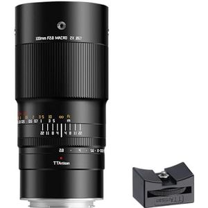 TTArtisan 100mm F2.8 Macro 2x Metalen Bodied Lens met Koude Schoen Mount Compatibel met Leica/Panasonic/Sigma L Mount - Zwart