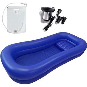 Draagbare Medische Badset For Gehandicapte Ouderen, PVC-bad For Volwassenen Met Waterzak, Medische Douche Naast Het Bed, Opblaasbare Badset Bad In Bed Hulpmiddel(B)