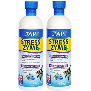 (2 Pack) API Stress Zyme Zoetwater en zout water Aquarium Reinigingsoplossing