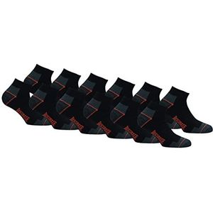 Lonsdale 12 Paar Sneaker Werk Sokken Enkellange - Hiel Toe Versterking - Badstof Katoen (Zwart, 39-42)
