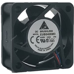 CYRMZAY Compatibel voor Delta EUB0405MD 4cm 4020 5V 0.24A 3-Wire Cooling Koelventilator