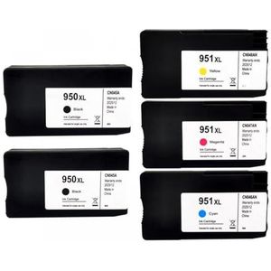 MRHZKE Inktpatronen voor Officejet Pro 8100 8600 8610 8620 8630 251dw 276dw voor 950XL 951XL 950 951 CMYK(BK BK C M Y)