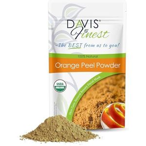 Davis Finest Oranje Peel poeder voor huidbleking, pigmentvlekken verwijderaar, poriën verkleinen, gezichtsverzorging, anti-puistjes, olieachtige huid, acne, gezichtsmasker, beauty, haarkuur,