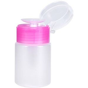 60 ml pompdispenserfles, nagellakverwijderaar reinigingsmiddel dispenser nail art gereedschap, 2 kleuren plastic vloeibare container met flip-top cap, lege reiscontainers voor cosmetische lotion