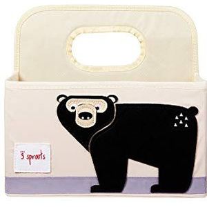 3 Sprouts Baby Nappy Caddy - Organizer mand voor kinderkamer, beer