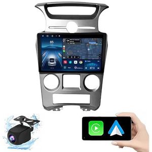 Android 14.0 2 Din Autoradio 9"" Touchscreen Auto Stereo voor KIA Carens 2007-2011 met Draadloze Carplay Android Auto GPS navigatie AHD Omgekeerd beeld Stuurwielbediening(A,P1(1G+32G))