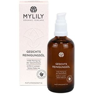 MYLILY Reinigingsolie, 100 ml, reinigende olie, voedende amandelolie, jojoba-olie en kamille, verwijdert make-up, reiniging van het gezicht, veganistisch, gezichtsverzorgingsproducten, gemaakt in Duitsland