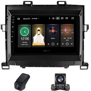 Draadloze Carplay Android 14 Autoradio 2Din 9 inch autoradio geldt voor Toyota Alphard H20 2008-2014 met Android Auto GPS-navigatie WIFI 9 inch met Bluetooth/RDS/Achteruitrijcamera(C10)