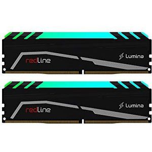 Mushkin Redline Lumina - DDR4 RGB Gaming DRAM - 16 GB (2 x 8 GB) UDIMM-geheugenkit - 3200 MHz (PC4-25600) CL-16 - 288-pins 1.35V Desktop RAM - XMP Ready - LED Heatsink - (MLA4C320GJJM8GX2)