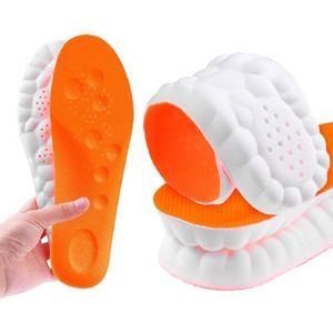 Latex sportinlegzolen Zachte, zeer elastische schoenkussens met orthopedische ondersteuning, ademend en geurremmend, voor optimale schokdemping en boogsteun. (EU43-44, oranje)