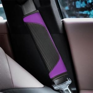2 Stuks Autogordel Schouderbeschermers Voor Audi A1 2016-2023, Zachte Comfortabele Veiligheidsgordel Schouderriembeschermers Auto-Accessoires,A-PURPLE