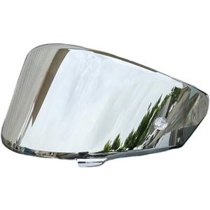 Motorhelm vizier lens, Helmvizier, NFR-helmschermen for KYT NX NXR Helmvizier Windscherm Zonnescherm Lens Capacete Moto-accessoires (zwart - alleen overdag)(Silver-day Use Only)