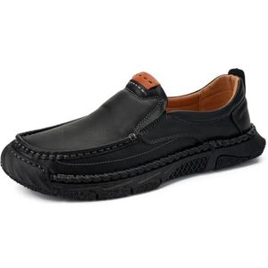 Men's Platform Loafers Casual Slip On Shoes Lightweight Comfortable Business Office Walking Shoes Black Camping Shoes (Color : Black, Size : EU 41)