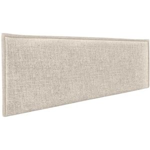 DHOME Hoofdeinde van natuurlijk linnen, glad, met trim, gevoerd, voor slaapkamer, modern, top trending (natuurlijk, 145 cm (bedden met 120/135/140))