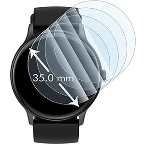 KARYLAX - Displaybescherming van gehard glas, hardheid 9H, krasbestendig, displaybeschermfolie voor smartwatch (rond, 35 mm) - 4 stuks