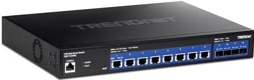 TRENDnet - 12-poorts 10G Web Smart Switch - 8 x 10G RJ-45-poorten - 4 x SFP+-sleuven - Rackmonteerbare Behuizing