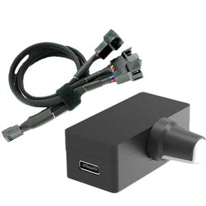 Evenden PWM-snelheidsregelaar, 4-pins PWM-ventilatorbesturing, PWM-besturing, USB-type-C-voeding, doe-het-zelf waterkoeloptie, eenvoudig te gebruiken, duurzaam.