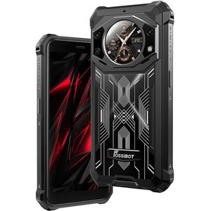 FOSSiBOT 10600 mAh accu voor buiten, smartphone zonder abonnement, F101 Pro, Helio 15 GB, 128 GB, functioneel achterdisplay, 24 MP-camera, IP68 robuuste mobiele telefoon, Android 13, 5,45 inch HD+,