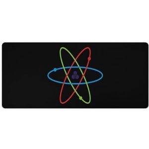 Wetenschappelijke Natuurkunde Atom Mode Bureau Muismat Antislip Gaming Muismat Accessoires Decor 40x90cm