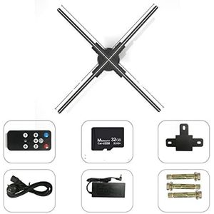 3D Hologram Fan, Hologram Fan Projector, 3D Holografische Fan Projector Holografische Imaging Lamp Wifi Led Teken Holografische Lamp Ondersteuning Afbeeldingen En Video voor Winkel/Bar/Kerstmis/Hallow