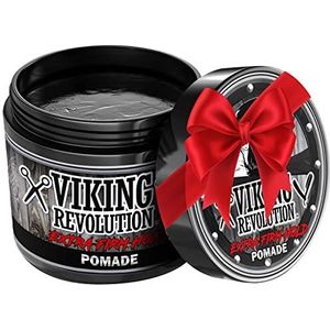 Viking Revolution Extreme Hold Pomade voor heren, stijl & finish van je haar, extra stevige, sterke grip en hoge glans voor het herenkapsel, 118 ml
