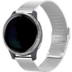 YOOSIDE Armband voor Garmin Venu Sq 2 / Venu 2 Plus / Vivoactive 6 / Vivoactive 5, roestvrij staal mesh metaal 20 mm reservearmband voor Forerunner 570 42 mm, Approach S50, 20 mm