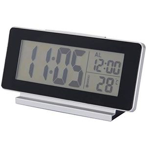 My- Stylo Collection Klok/Thermometer/Alarm, Zwart, Product Grootte: Breedte: 16,5 CM Diepte: 4 CM Hoogte: 8 CM