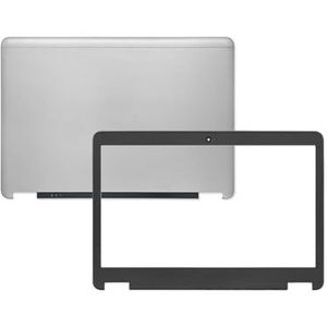 WANGHUIH 14 inch LCD-achterdeksel met achterdeksel + voorrand afdekframe compatibel met Dell Latitude E7440 7440 laptop