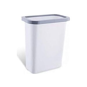 afvalbak Hangende afvalbak onder aanrecht, plastic vuilnisbakken boven kastdeur met bovenste ring om vuilniszak te bevestigen keuken (Size : Blanc)