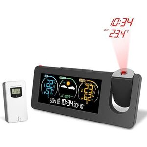 Weerstations, Weerstation Thermometer Elektronische projectie Weersverwachting Temperatuur en vochtigheid