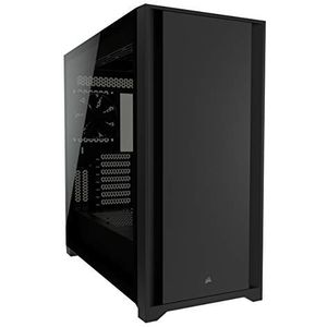 Corsair CC-9011211-WW 5000D Luchtstroom Gehard Glas Midden-Toren ATX Geval (Hoge Luchtstroom Voorpaneel, Corsair RapidRoute Kabelmanagement Systeem, Twee Inbegrepen 120mm Ventilatoren) Wit