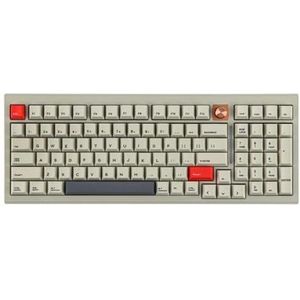 QPSJXN V98 96 procent boven aluminium, hete swappbare afdichting met Bluetooth 2,4 GHz Wireless USB-C bekabeld mechanisch toetsenbord, compatibel met Windows (Assembled Keyboard)
