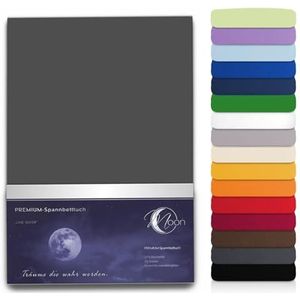 Waterbed Hoeslaken XXL Line Silver - Antraciet - Oversized 200x220-220x240 - 190g/m²